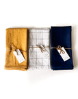 Serviettes de table | Blanc à carreaux