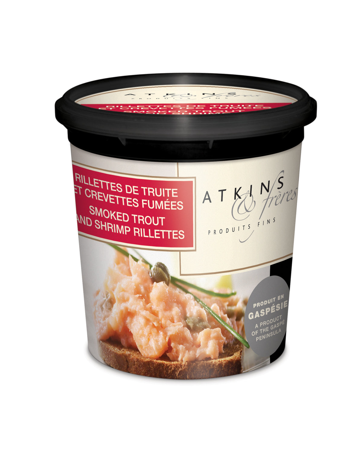 Rillettes de truite et crevettes fumées