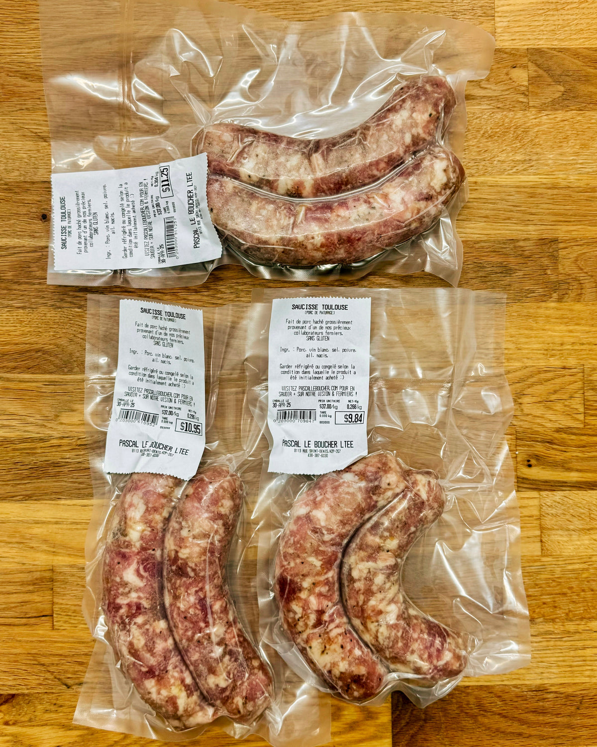 Saucisses Toulouse de porc de Pascal Le Boucher