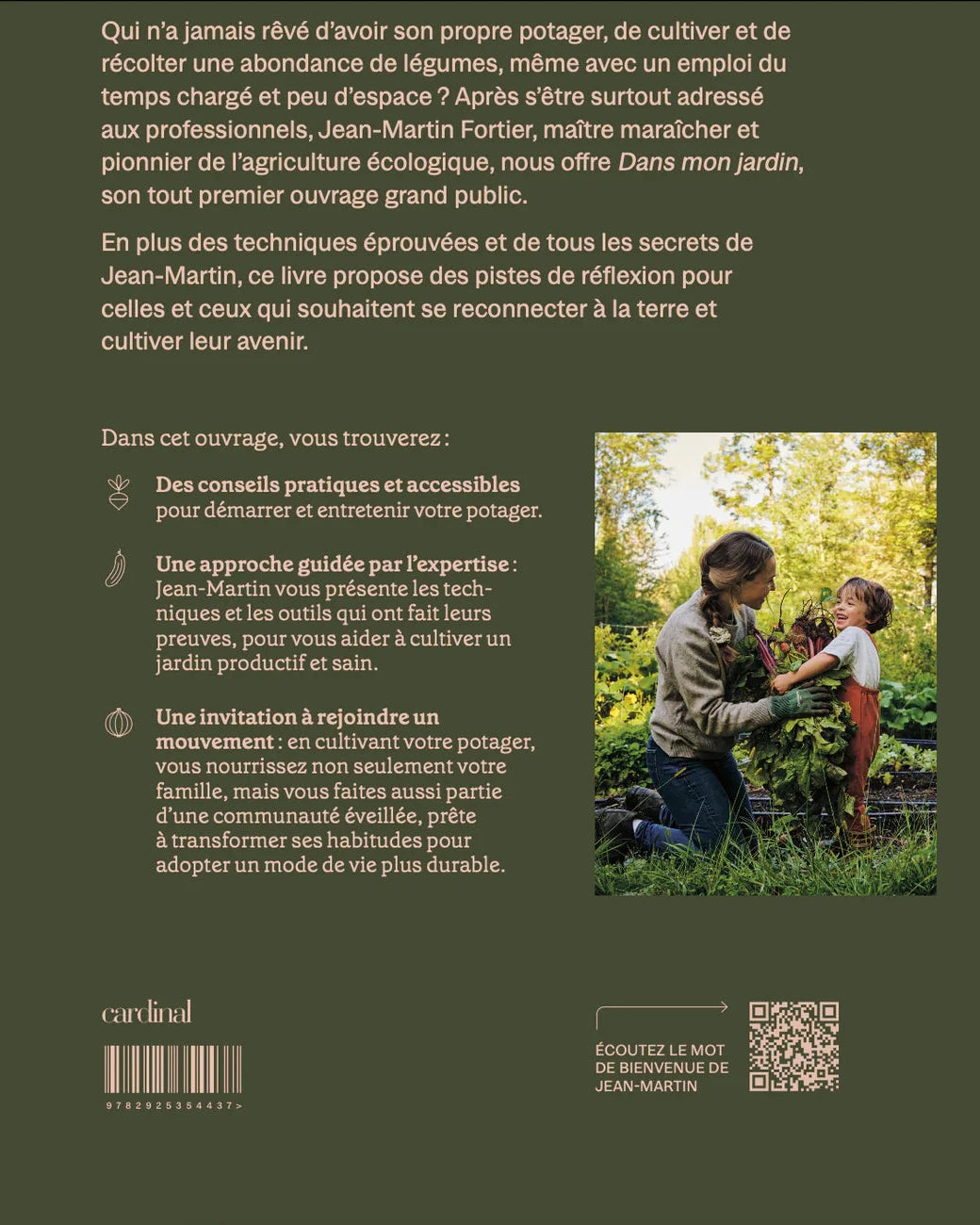 Page arrière du livre Dans mon jardin.