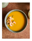Photo d'une recette de bisque de carottes du livre Légumes de Stelio Perombelon.