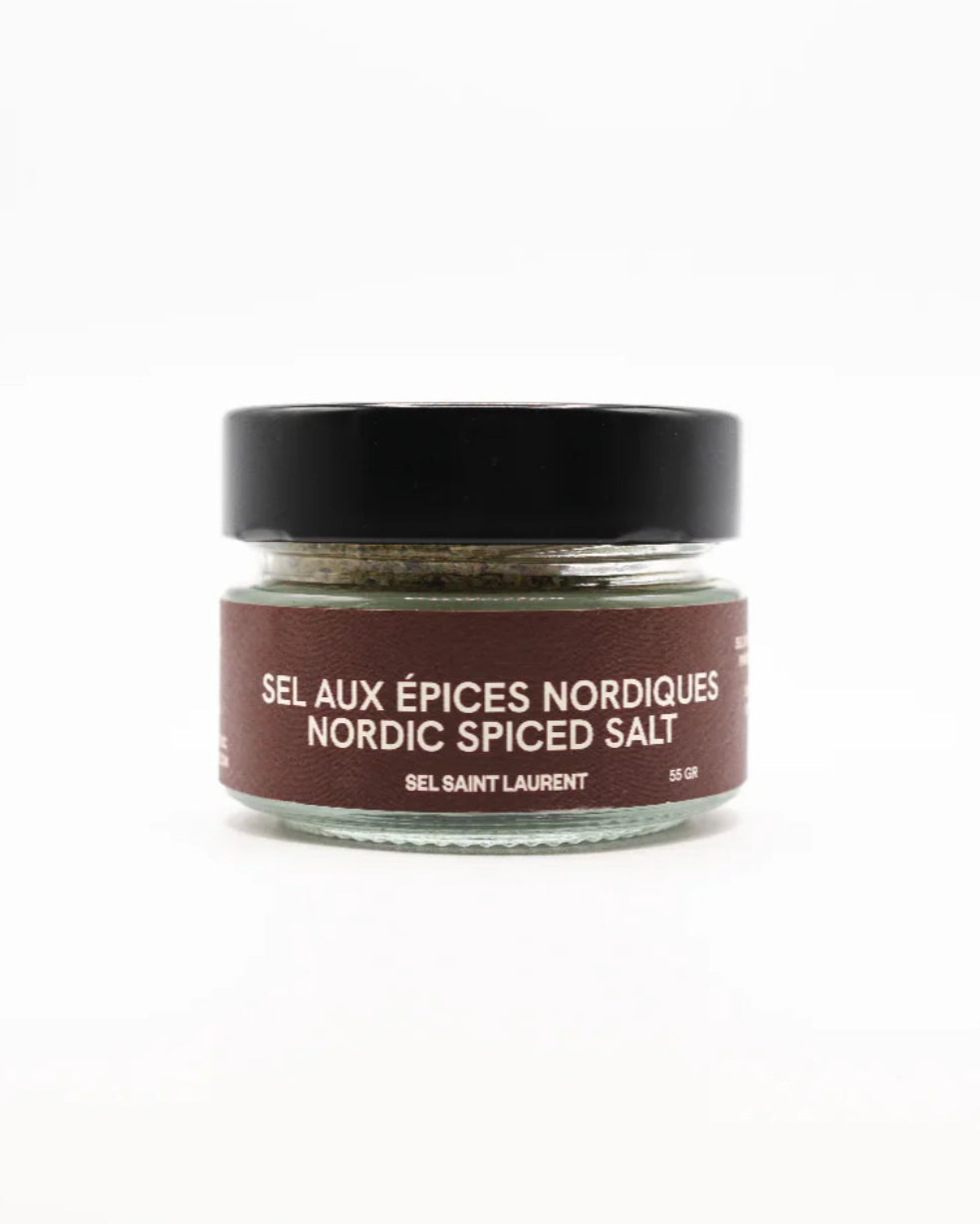 Un pot de Sel aux épices nordiques de Sel Saint Laurent.